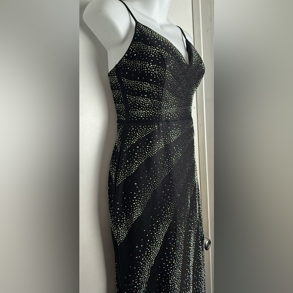 Windsor Mermaid Beaded Black Evening Dress with Slit - Picture 5 of 8